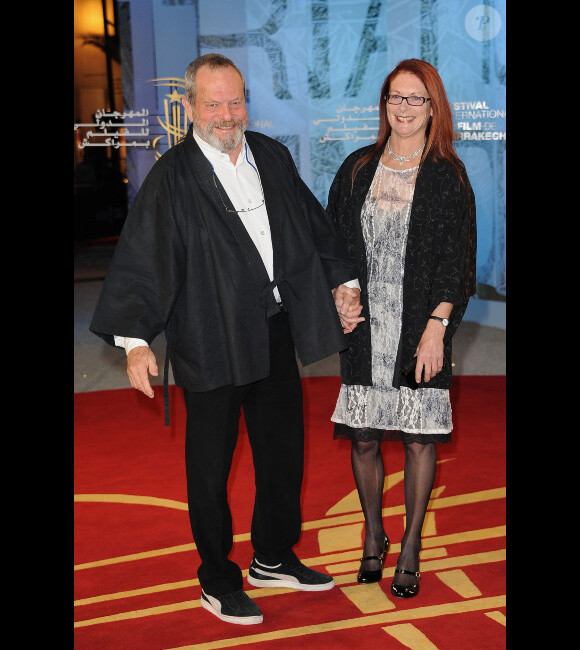 Terry Gilliam et sa femme au Festival international du film de Marrakech, le 6 décembre 2011.