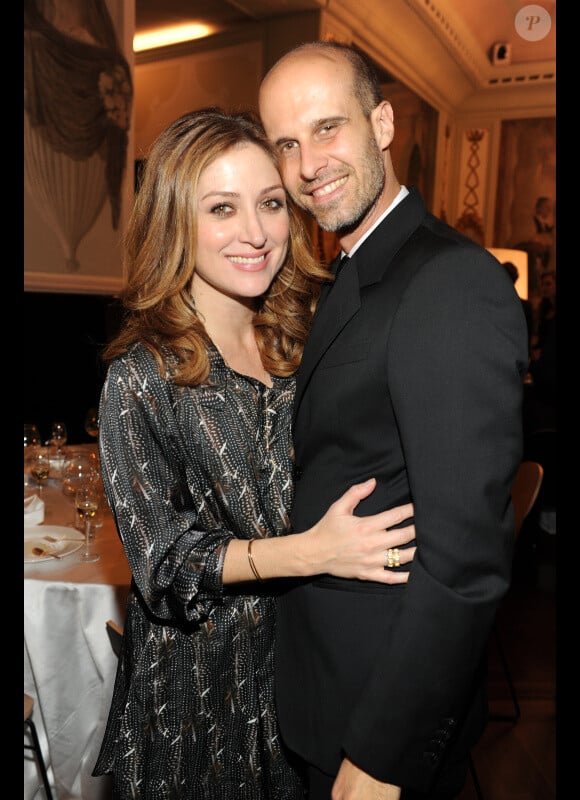 Sasha Alexander et son mari Edoardo Ponti lors du dîner organisé en hommage à Carlo Ponti, à Rome en Italie, le 12 décembre 2011