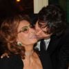 Sophia Loren et son fils Carlo Ponti Jr. lors du dîner organisé en hommage à Carlo Ponti, à Rome en Italie, le 12 décembre 2011