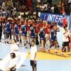 Les équipes de France et de Norvège le 18 décembre 2011 à Sao Paulo au Brésil lors de la finale des Championnats du monde de handball perdue face à la Norvège