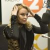 Kylie Minogue dans les studios de la radio BBC à Londres le 19 décembre 2011