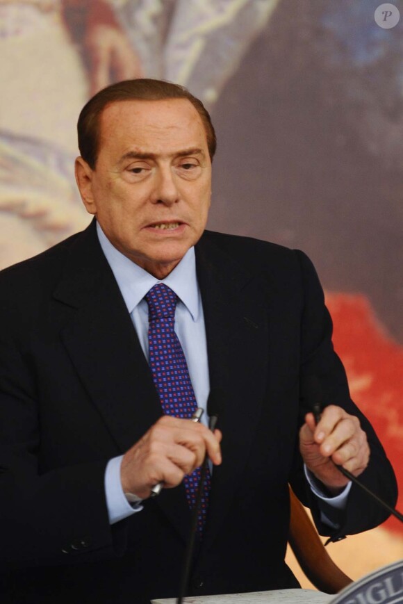 Silvio Berlusconi à Rome le 13 août 2011.