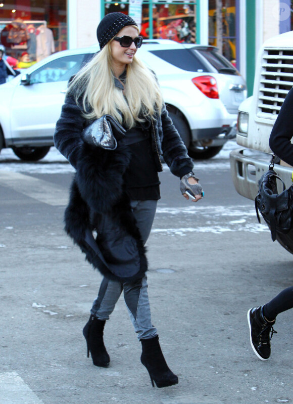 Paris Hilton à Aspen, le 23 décembre 2011.