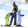 Seal avec ses enfants Leni et Henry à Aspen le 26 décembre 2011