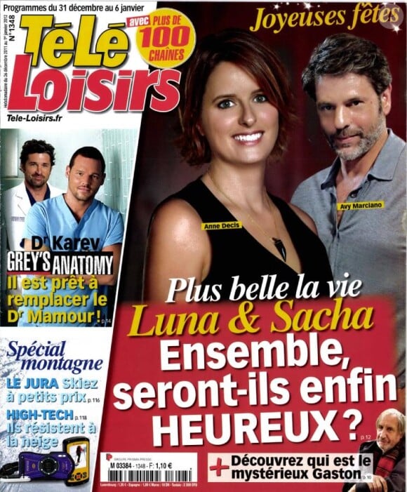 Luna et Sacha en couverture du magazine Télé Loisirs du 26 décembre 2011.
