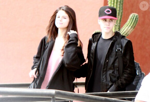 Justin Bieber et sa chérie Selena Gomez en décembre 2011