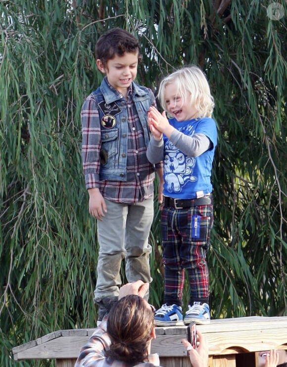Gwen Stefani en famille à Beverly Hills le 31 décembre 2011