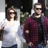 Jack Osbourne et sa fiancée Lisa Stelly enceinte, en amoureux à Los Angeles, le 3 janvier 2012