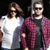 Jack Osbourne et sa fiancée Lisa Stelly enceinte à Los Angeles, le 3 janvier 2012