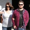 Jack Osbourne et sa fiancée Lisa Stelly enceinte s'offrent une promenade à Los Angeles, le 3 janvier 2012