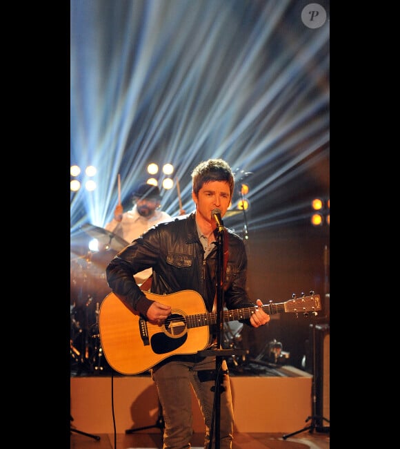 Noel Gallagher lors de l'enregistrement de l'émission The Graham Norton Show à Londres le 5 janvier 2012