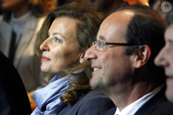 Valérie Trierweiler et François Hollande le 7 janvier 2012 à Tulle