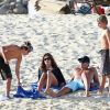 Cindy Crawford entourée de sa jolie famille s'est offert une fin d'année sur la plage ! Mexique, le 31 décembre 2011.