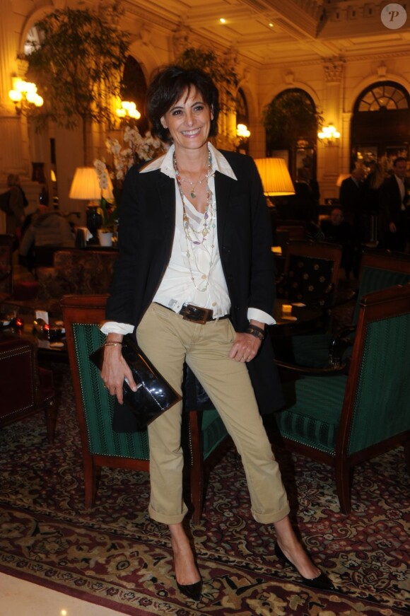 Inès de la Fressange lors du gala mécénat chirurgie cardiaque au grand Hôtel à Paris, le 9 janvier 2012