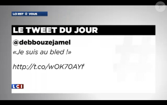 LCI diffuse une vidéo postée par Jamel Debbouze via Twitter lors de ses vacances au Maroc en janvier 2012