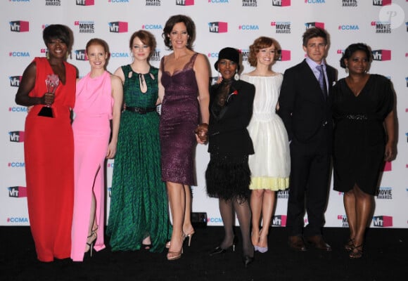 La distribution féminine de La couleur des sentiments au Critics' Choice Awards, à Los Angeles le 12 janvier 2012.