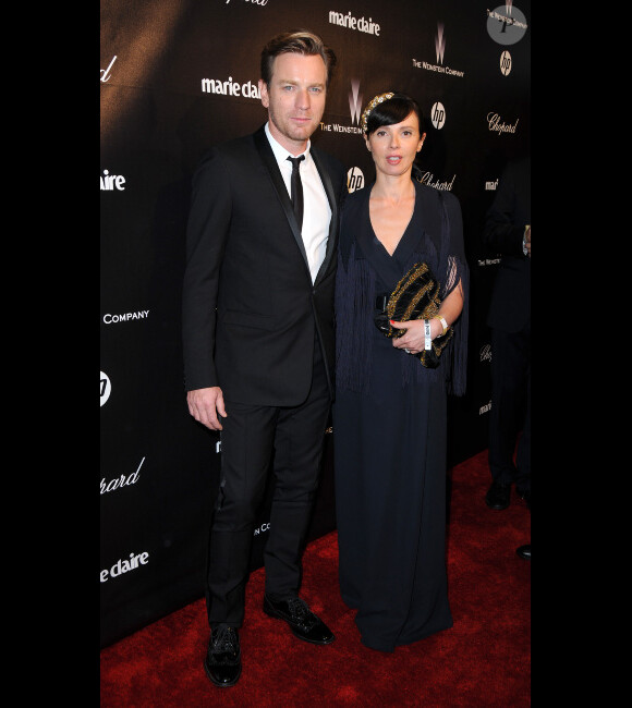 Ewan Mcgregor et Eve Mavrakis à l'after party des Golden Globes, le 15 janvier 2012 à Los Angeles.