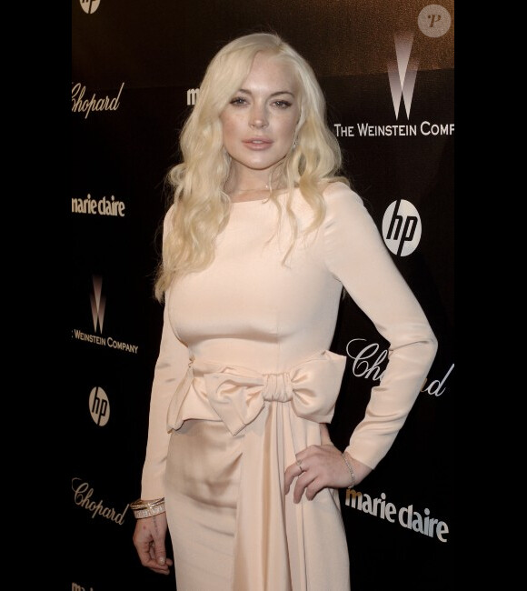 Lindsay Lohan à l'after party des Golden Globes, le 15 janvier 2012 à Los Angeles.