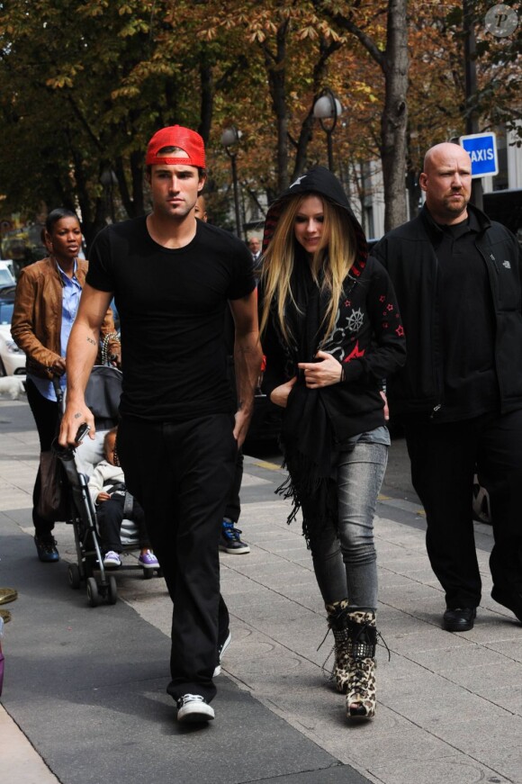 Avril Lavigne et Brody Jenner en septembre 2011 à Paris