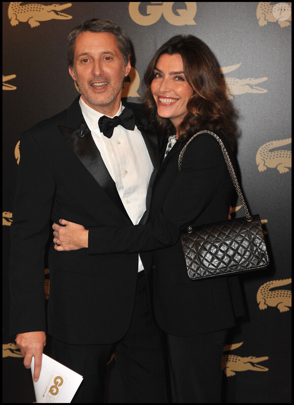 Antoine de Caunes et Daphné Roulier lors de la soirée GQ des hommes de l'année au Ritz à Paris le 18 janvier 2012