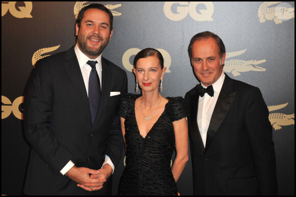 Bruce Toussaint, Anne Boulay et Xavier Romatet lors de la soirée GQ des hommes de l'année au Ritz à Paris le 18 janvier 2012