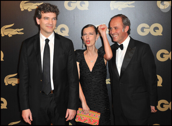 Arnaud Montebourg, Anne Boulay et Xavier Romater lors de la soirée GQ des hommes de l'année au Ritz à Paris le 18 janvier 2012