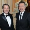 Antoine de Caunes et Michel Denisot lors de la soirée GQ des hommes de l'année 2011 au Ritz à Paris le 18 janvier 2012