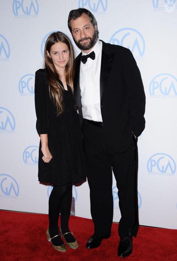 Judd Apatow et sa fille lors des Producers guild awards à Los Angeles le 21 janvier 2012