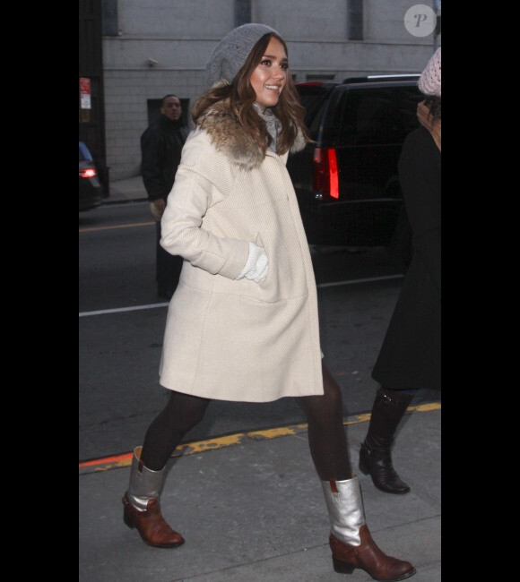 Jessica Alba le 26 janvier 2012 à New York