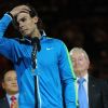 Rafael Nadal lors de la finale de l'Open d'Australie perdue face à Novak Djokovic le 29 janvier 2012 à Melbourne