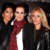 Hoda Roche, Laeticia Hallyday et une amie au lancement du sac Vavavoom de Valentino, vendu en édition limitée et  en  exclusivité au magasin Montaigne Market à Paris, le 25 janvier 2012