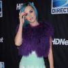 Katy Perry, sublime tout en bleu la soirée du DirecTV Super Bowl à Indianapolis le 4 février 2012.