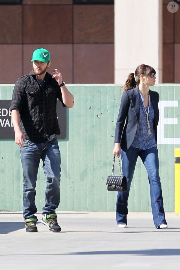 Justin Timberlake et Jessica Biel à Los Angeles, le 10 février 2012.