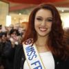 Delphine Wespiser, Miss France 2012, fait une séance de dédicaces dans la galerie commerciale de Auchan à Illkirch-Graffenstaden, le 11 Fevrier 2012 