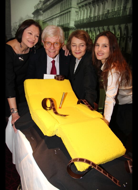 Virginie Ledoyen, Charlotte Rampling et Macha Méril célèbrent la sortie du livre Version originale de Henry Chapier, à Paris le 15 février 2012.