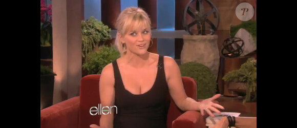 Reese Witherspoon, sur le plateau du Ellen DeGeneres Show, le vendredi 17 février 2012.