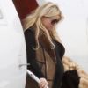 Jessica Simpson, enceinte de son premier enfant, atterrit à Los Angeles le 6 février 2012.