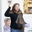 Jennifer Garner, enceinte, et sa fille Violet, le 24 février à Los Angeles