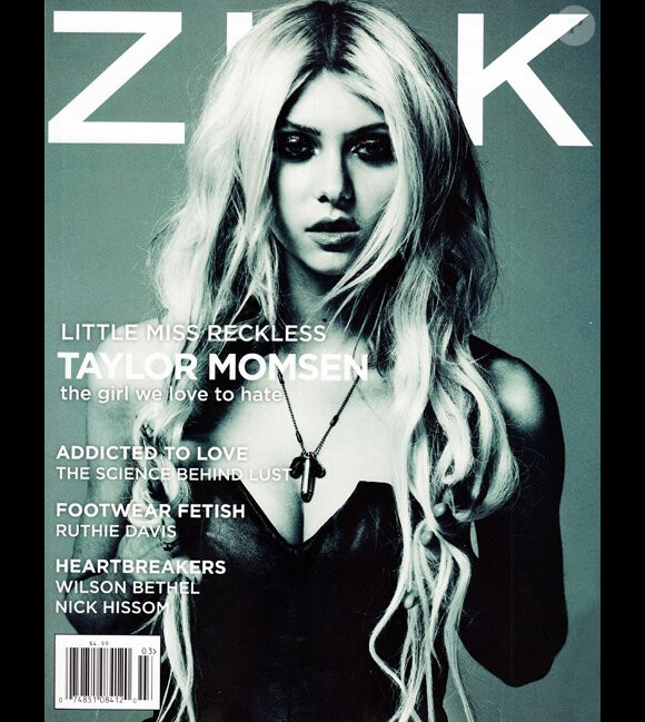 Taylor Momsen en une du magazine Z!NK de mars 2012.