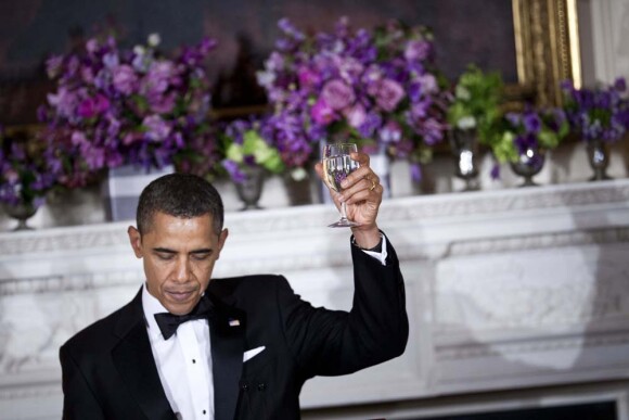Barack Obama au dîner des gouverneurs à la Maison Blanche, Washington, le 26 février 2012.