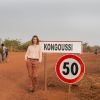 Audrey Marney lors de son voyage au Burkina Faso