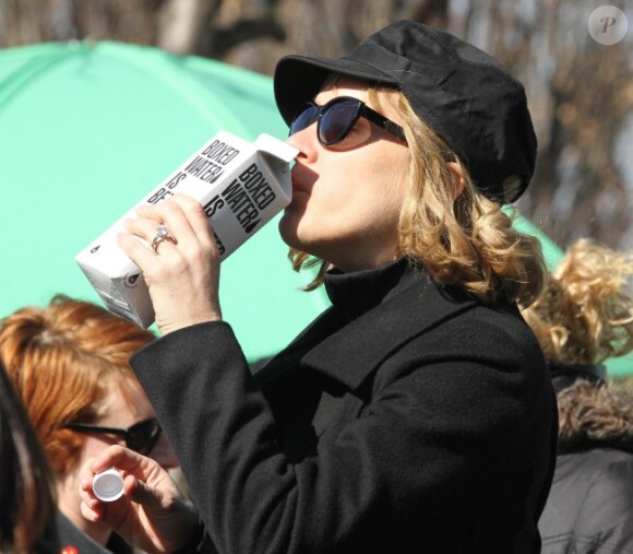 Chloë Sevigny sur le tournage de New York Unité Spéciale, à New York, le 27 février 2012