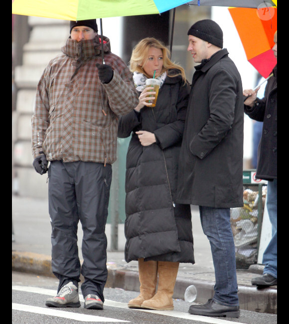 Blake Lively sur le tournage de Gossip Girl le 1er mars 2012 à New York
