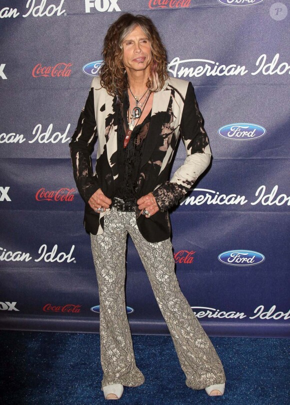 Steven Tyler à la soirée des finalistes d'American Idol, au nightclub The Grove de Los Angeles, le 1er mars 2012.