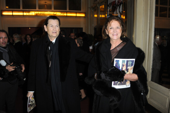 Jean-Louis Scherrer et la princesse Milena de Liechtenstein le 4 mars 2012 lors du Gala de charité Enfance Majuscule organisé à la salle Gaveau à Paris
