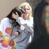 Selena Gomez et Ashley Benson sur le tournage de Spring Breakers, le lundi 5 mars 2012.