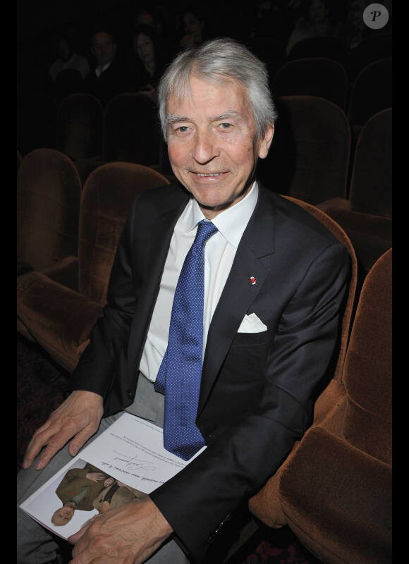 Jean-Claude Narcy lors de la Générale de la pièce Harold et Maude, au théâtre Antoine, le 5 mars 2012. 