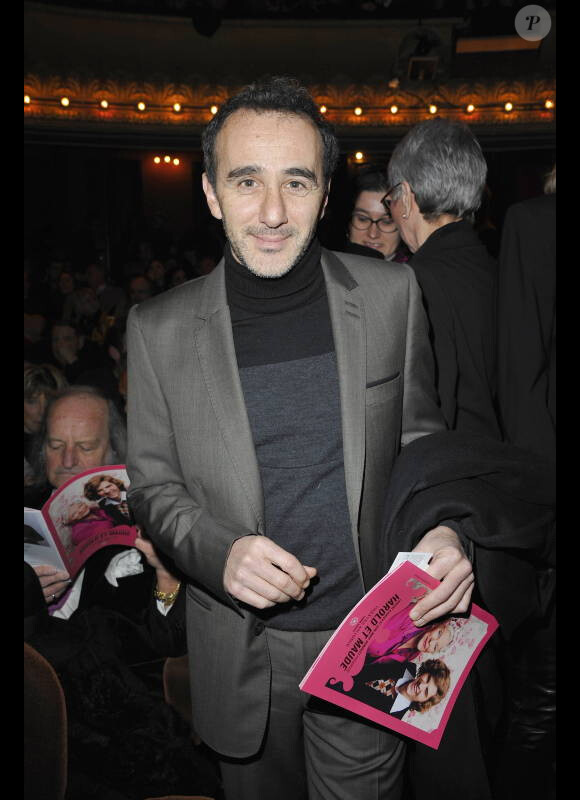 Elie Semoun lors de la Générale de la pièce Harold et Maude, au théâtre Antoine, le 5 mars 2012. 