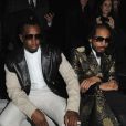 Diddy et le rappeur Shyne à la Halle Freyssinet pour le défilé Kanye West. Paris, le 6 mars 2012.