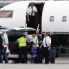 Angelina Jolie, Brad Pitt et leurs enfants quittent la Nouvelle-Orléans, le 11 mars 2012 au soir.